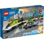 LEGO 60337 City Express Pasažieru Vilciens Ar Tālvadību, Darba Lukturiem, 2 Vagoniem Un 24 Sliedes Gabaliem