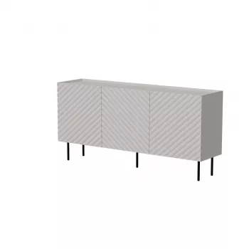 Kumode Cama LUCCA 3D 165x40x80 cm — krēmkrāsas, skaidu plātne, 16 mm rāmis, 1.8 cm durvju biezums