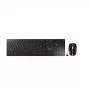 CHERRY DW 9100 SLIM bezvadu tastatūra un pele, RF Wireless + Bluetooth, AZERTY, melna