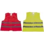 Drošības veste IWH 540313, augstas redzamības fluorescējošs poliesters, dzeltena, bezpiedurkņu aizsargapģērbs