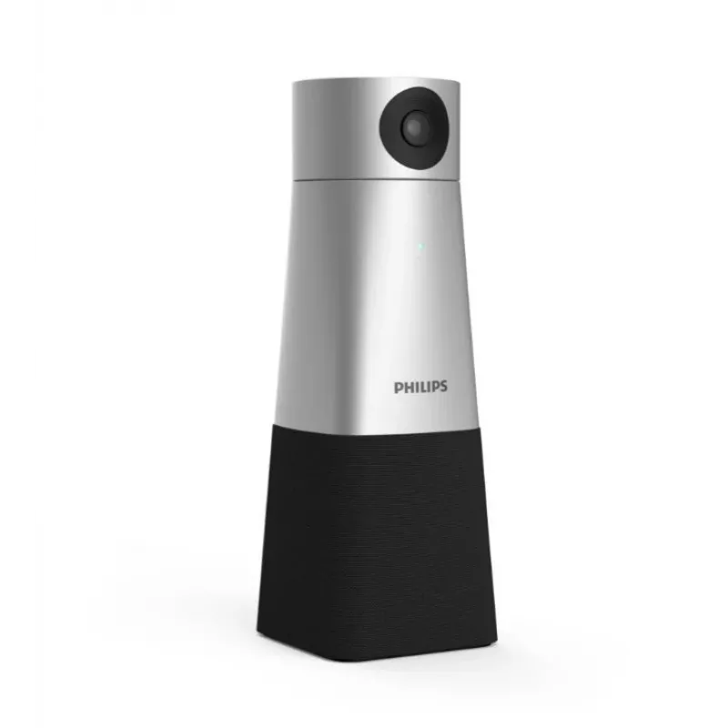 Philips PSE0550 SmartMeeting portatīva 4K kamera videozvaniem ar iebūvētu mikrofonu, 30 kadri/s, USB, melnā un sudraba krāsā