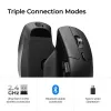 Pele Keychron M6 labai rokai — universāla, optiskā, RF bezvadu + Bluetooth + USB-C, 30000 DPI, melna