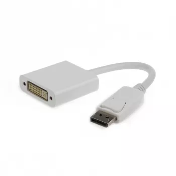 Video kabeļa adapteris GEMBIRD DisplayPort uz DVI 0,1 m, balts