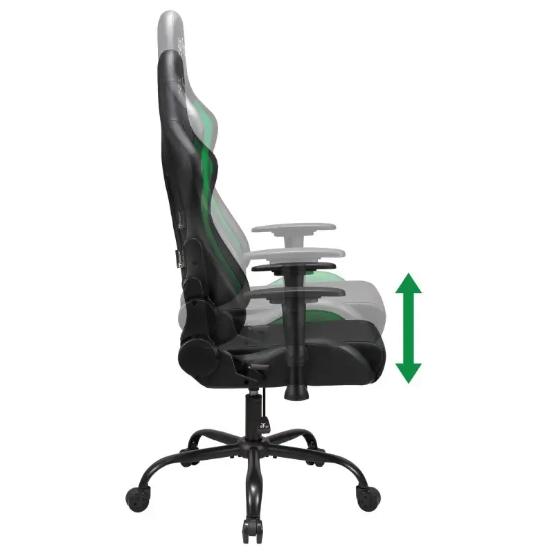 Subsonic SA5609-H2 biroja krēsls ar polsterētu sēdekli un atzveltni, melns/sarkans