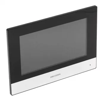 Hikvision DS-KIS604-S(C) video durvju telefona sistēma 2 MP 17,8 cm (7 inch) Melna, Pelēka, Sudraba