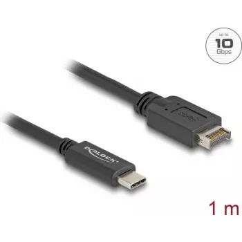 DeLOCK USB kabelis USB Type-E Key A 20 kontaktu tēviņš uz USB Type-C tēviņš 1 m