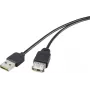 USB pagarinātājkabelis Renkforce Duplex 2.0 Reversible USB M to W 5V, 1365371