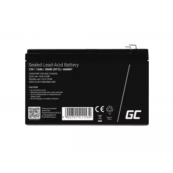 AGM akumulators Green Cell 12V 12Ah – Noslēgts svina-skābes (VRLA), 151×98×95 mm, 3.3 kg