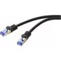Renkforce RF-6830462 RJ45 tīkla kabelis, patch kabelis CAT 6a S/FTP 2,00 m Melns 1 gab.