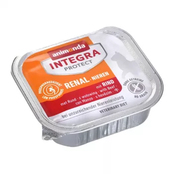 Slapjā kaķu barība Animonda Integra Protect 100 g — cūkgaļa, pieaugušiem kaķiem, nieru atbalstam, trauciņš