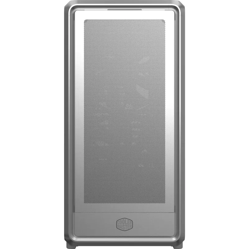 PC Midi Tornis Cooler Master MasterFrame 600 Mesh Sudraba — atbalsta ATX/EATX, priekšā 2×200mm, 2.5 collu/3.5 collu diskdziņi