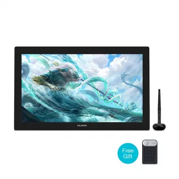 Huion Kamvas Pro 24 4K GT2401 zīmēšanas planšete ar ekrānu, 23,8 collu IPS 3840x2160, 16:9, 8192 spiediena līmeņi, 140 % sRGB