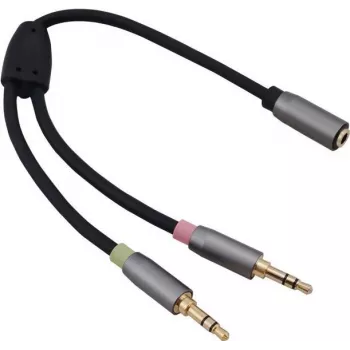 Adaptera kabelis helos 3.5 mm ligzda uz 2x 3.5 mm spraudņiem modelis 288716