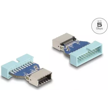 DeLOCK USB adapter Pin Header vīrietis uz iekšējo USB Type-E sieviete 5 Gbps zils