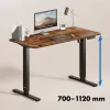 Ergo Office elektriski regulējams augstuma galds, max augstums 1160mm, max slodze 80kg, bez darba virsmas, melns, ER-400 B