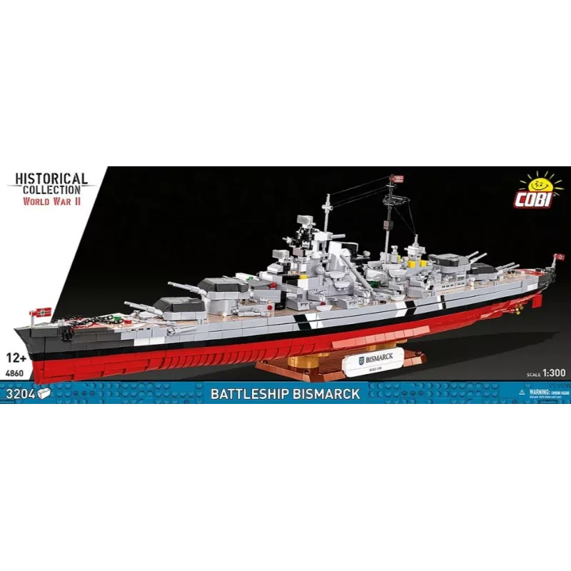 Konstruktors Cobi Kaujas kuģis Bismarck ar 3204 detaļām - Cobi CO BI-4860
