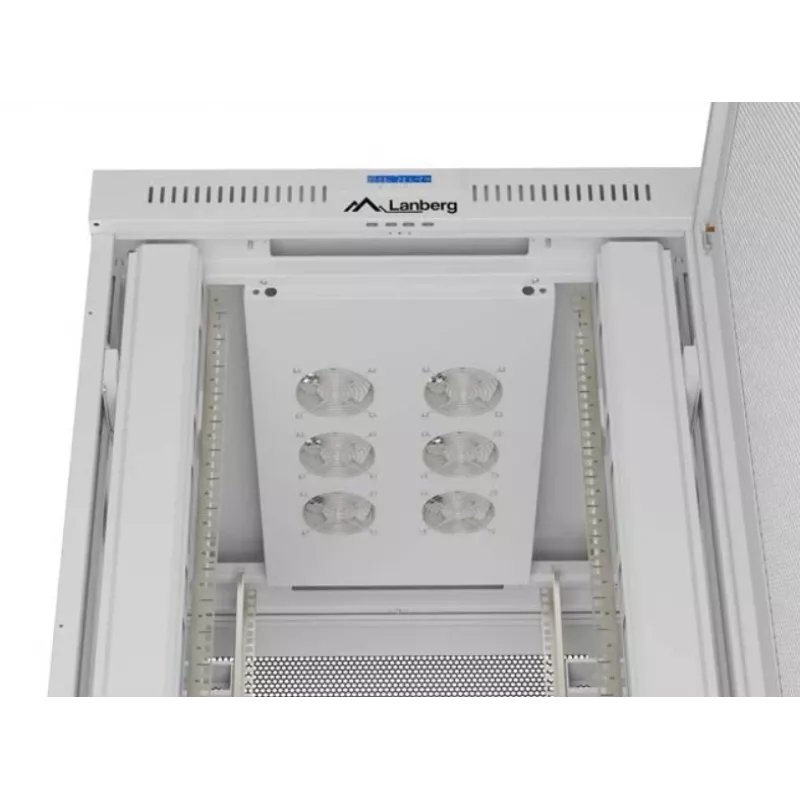 19 collu skapis LANBERG FF01-8047-23SL 47U 800x1200 mm Pelēks ar perforētām durvīm
