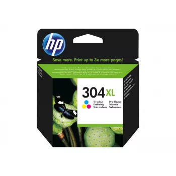 HP 304XL trīskrāsu tintes kasetne blisterī