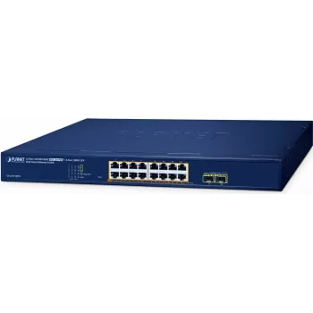 Pārvaldāms tīkla slēdzis PLANET GS-2210-16P2S 16-portu Gigabit PoE+ 240W