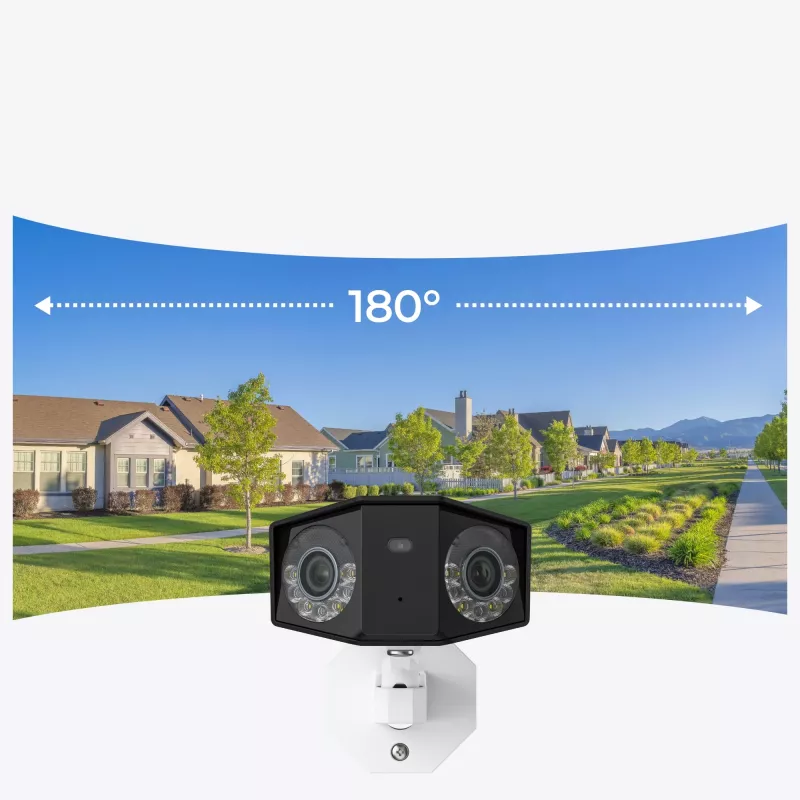 IP drošības kamera Reolink DUO Series P750 āra ložmetējveida 16 MP 7680×2160 CMOS 1/2.7 collas 2.8 mm 180°×55° PoE IP67 iebūvēta gaisma mikrofons skaļrunis