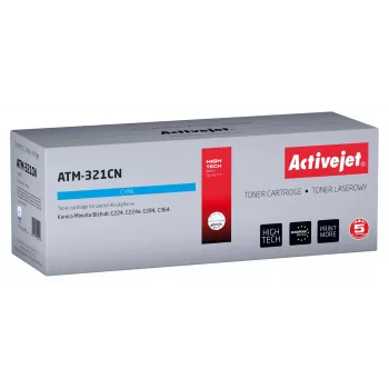 Activejet ATM-321CN Tonera kārtridžs (aizstāj Konica Minolta TN321C; Supreme; 25 000 lappušu; ciāna)