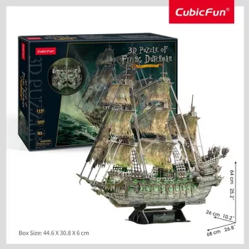 3D LED Puzle Flying Dutchman modelis L526H, bez nosaukuma — salikts apgaismots modelis