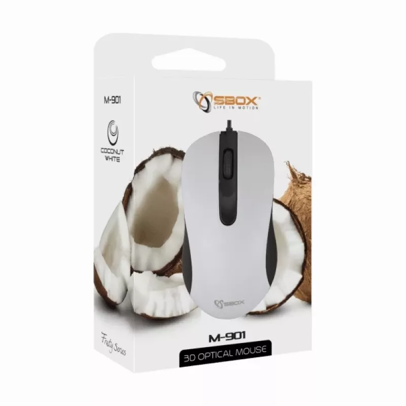 Sbox M-901 optiskā pele Balta