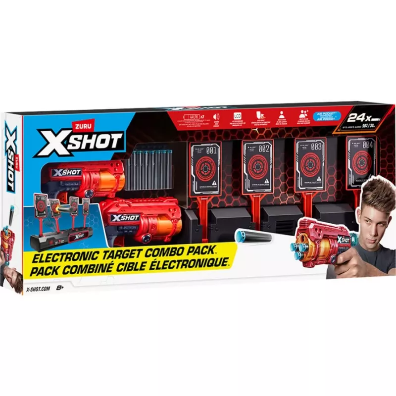 XSHOT Interaktīvā mērķa tāfele & Fury 4 2-Pack, Dartblaster