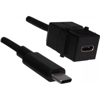 USB pagarinājuma kabelis Bachmann 917.1212 24-pin USB-C vīrietis-sieviete 50 cm USB 3.1 Power Delivery 60W