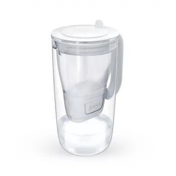 Brita Glass+1 Maxtra Pro Pure Performance stikla ūdens filtra krūze, 2,5 l kopā / 1,5 l filtrēta ūdens, mazgājama trauku mazgājamā mašīnā, pelēka