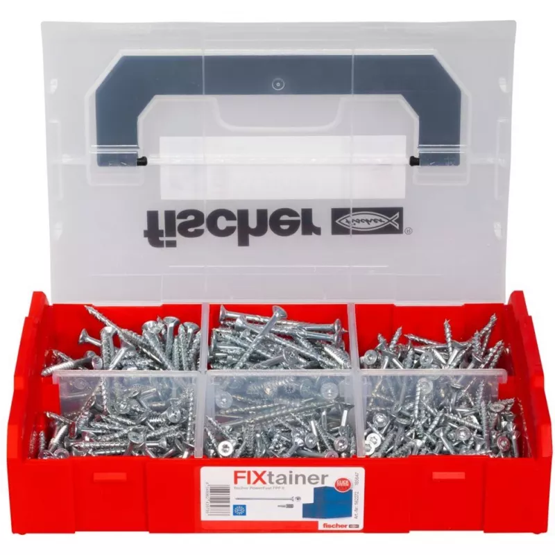 fischer FixTainer PowerFast II TX TG 562272 Skrūvju komplekts kokskaidām, tērauds, cinkots (562272)