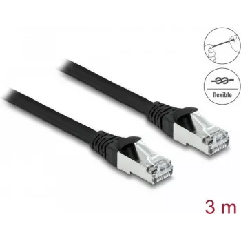 Tīkla kabelis DeLOCK RJ45 Cat.6A S/FTP 3m Melns