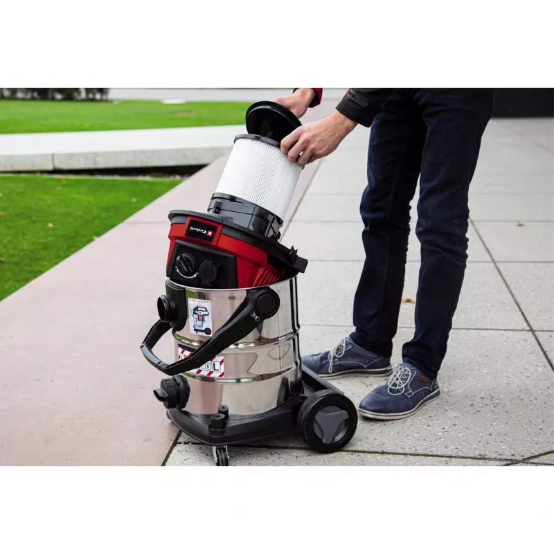Einhell 2351126 krokotais filtrs, L klase, balts, diametrs 15 cm, augstums 175 mm