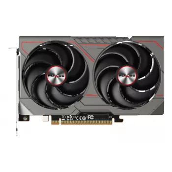 Videokarte Sapphire Radeon RX 9060 XT — 8 GB GDDR6, 128 bitu, PCIe x16 5.0, divu ventilatoru dzesēšana