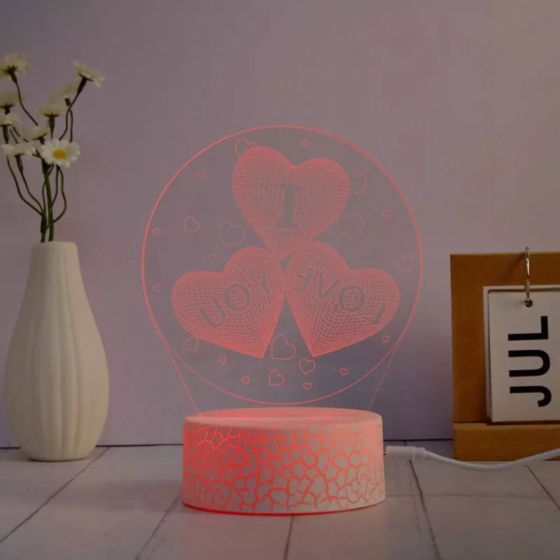 Manta SNL115RGB LED dekoratīvā lampa ar 3D sirds efektu