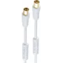 shiverpeaks ®-BASIC-S--Antenas savienojuma kabelis, 100% ekranēts, apzeltīti kontakti, apvalka strāvas filtrs, 100 dB, balts, 2,0 m (BS80203-128-G)