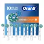 Nomaiņas birstes galviņas Oral-B Pro CrossAction, 10 iepakojumā, baltas