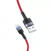 USB–Lightning datu kabelis Tellur, 3A, 1.2 m, LED indikators, sarkans