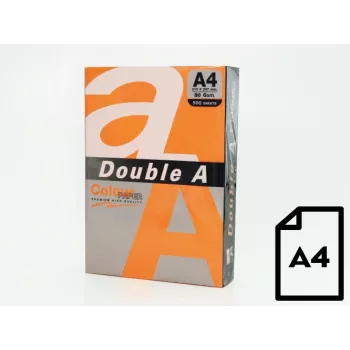 Krāsainais papīrs Double A, 80g, A4, 500 loksnes, Safrāns
