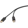 Renkforce DisplayPort Kontaktdakša Melna RF-6830476 4K UHD (RF-6830476)