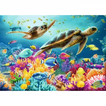 Puzle Ravensburger Blue Underwater World 1000 gabali, pieaugušajiem/pusaudžiem, standarta formāts