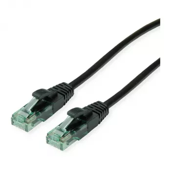 ROLINE RM Patch Cable Cat.6A UTP, melns, 0,5 m