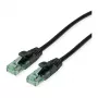 ROLINE RM Patch Cable Cat.6A UTP, melns, 0,5 m