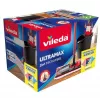 Grīdas mops VILEDA Ultramax BOX 177453 ar maināmu mikrošķiedras galvu, izgriezējspaini, 3 mazgājamām lupatām, melns