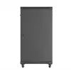 Rack skapis LANBERG FF01-6222-12B 22U 600x1200 mm melns ar stikla priekšējām un aizmugurējām durvīm