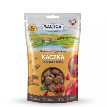 BALTICA reģionālie našķi Pīle ar ābolu un rozi - suņu našķis - 100g