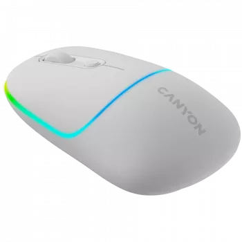 Canyon MW-22 CNS-CMSW22SW Pele – 2 in 1 Bluetooth/2.4GHz – optiskā – 800/1200/1600DPI – 4 pogas – RGB apgaismojums – uzlādējama – sniega balta