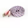 Sbox USB->Micro USB 2.0 M/M 1m krāsains blister rozā USB-103CF-P