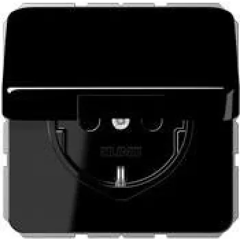JUNG CD 1520 BFKL SW Kontaktligzda Tips F Melna (CD1520BFKLSW)