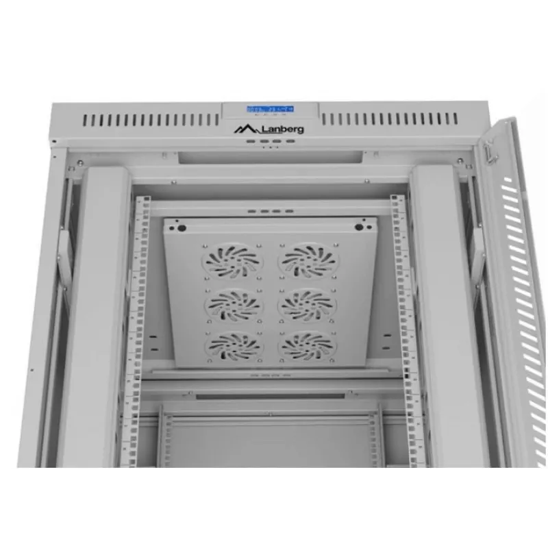 LANBERG 19 42U 800x1000 Brīvi stāvošs LCD stikla durvju skapis (FlatPack) (Spedīcijas piegāde)
